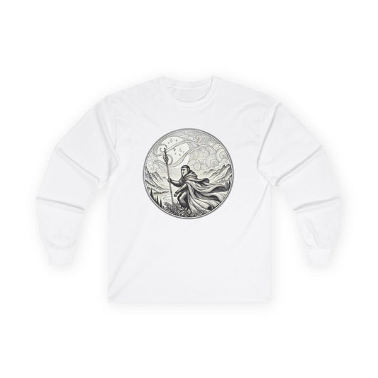 Long Sleeve Tee - Monkey Mage on a Hill Design